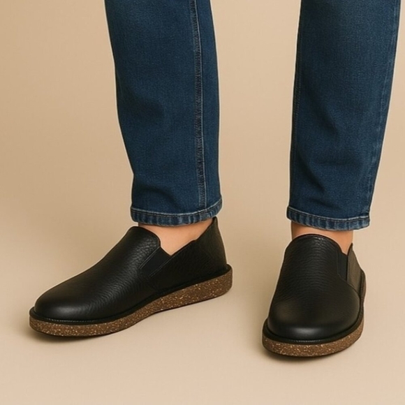 Birkenstock Callan Black Leather Slip on Loafers, EU 45 men's size 12 - Picture 1 of 13